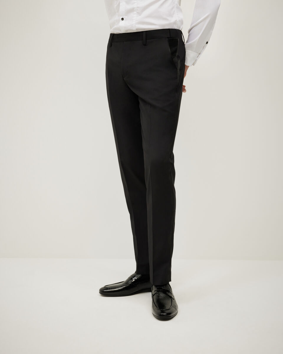Riley Black Tie Chintz Tuxedo Pant, Black Chintz, hi-res